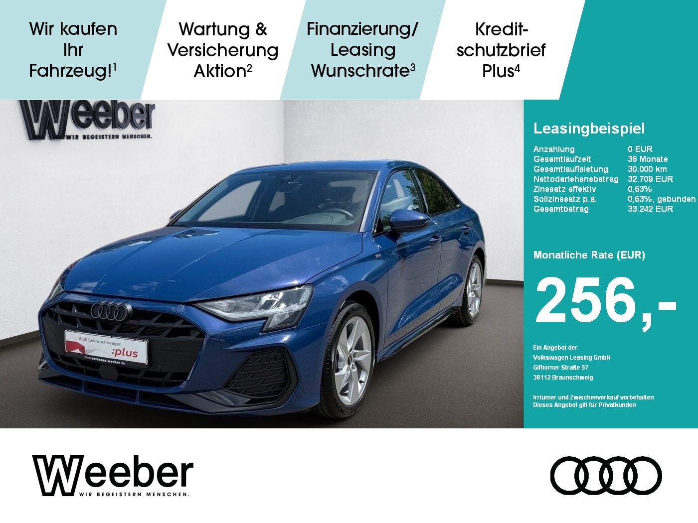 Audi A3 Limousine S line *APP CONNECT*BLACKSTYLE*AHK*
