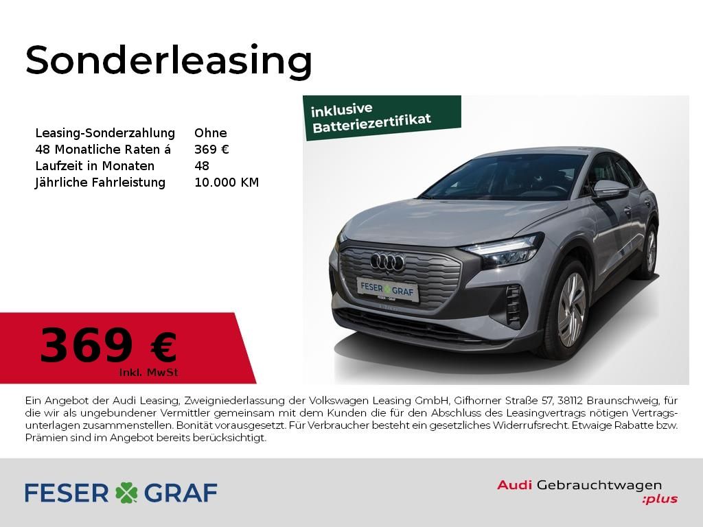 Abbildung Leasingangebot Audi Q4 SB 35 e-tron 125 kW/LED/Standklima/PDC