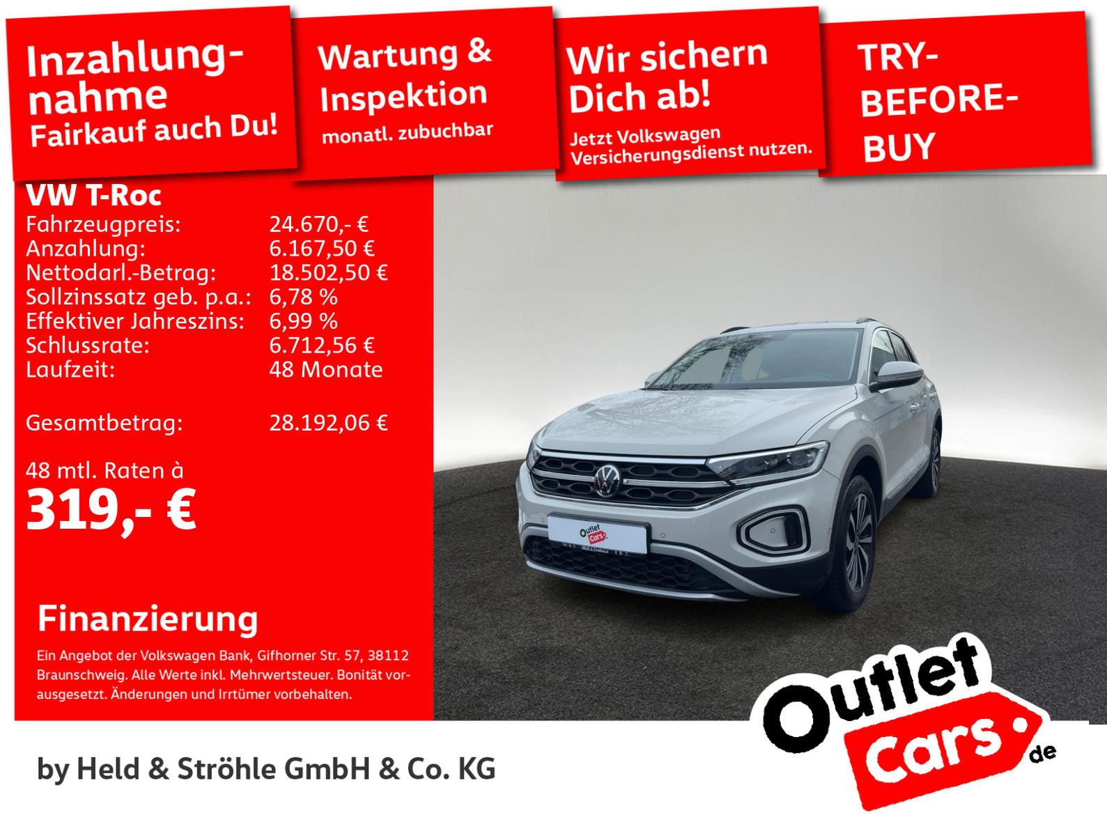 Volkswagen T-Roc Style 1.5 TSI DSG AHK LED NAV KAM PDC SHZ