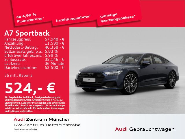 Audi A7 Sportback 50 TDI qu. tiptr. S line B&O/Virtua