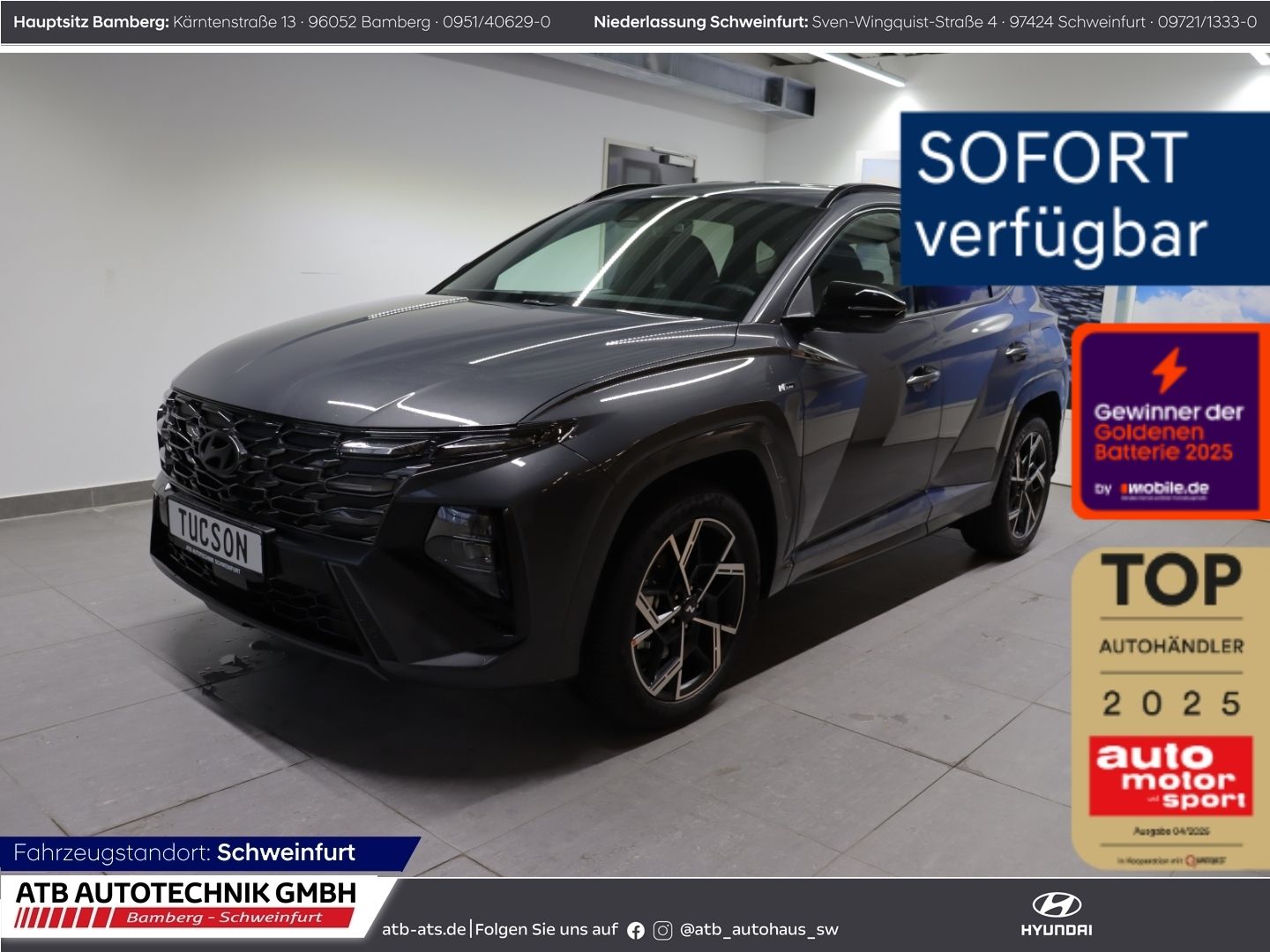 Fahrzeugabbildung Hyundai Tucson MY26 N-Line 1.6 T-GDI 150PS 7-DCT 2WD Nav