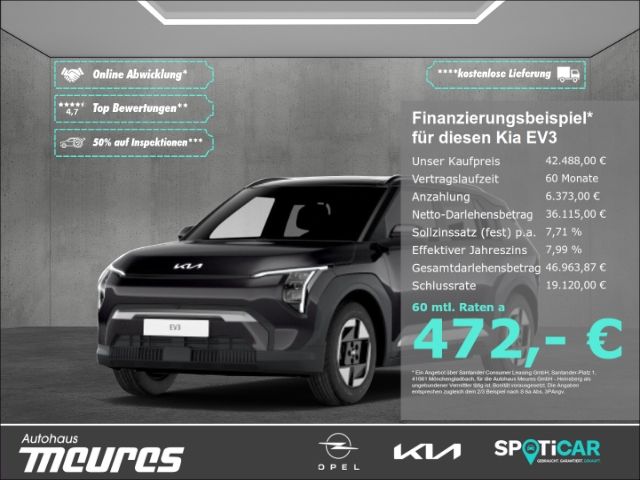 Kia EV3 81,4 kWh Air Wärmepumpe Navi Klimaautom Rück