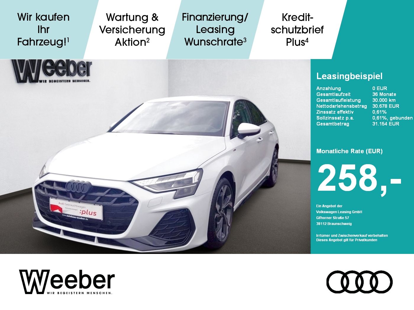 Audi A3 Limousine S line *AHK*NAVI*KAMERA*BLACKSTYLE*