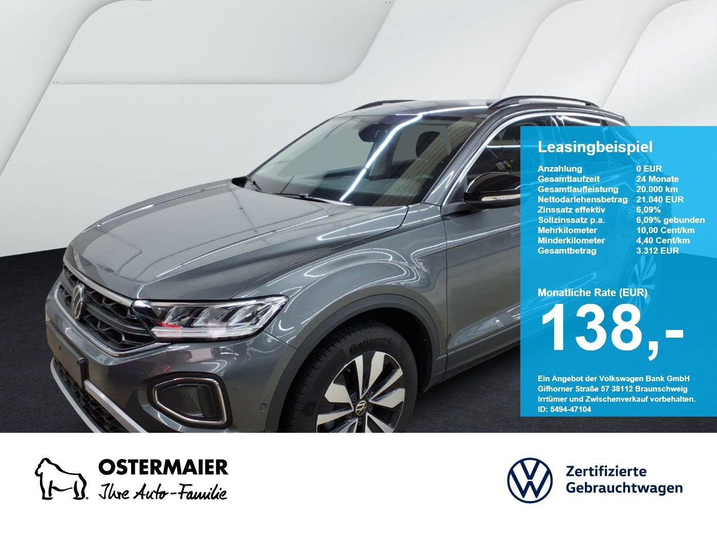 Volkswagen T-Roc GOAL 1.0TSI 116PS ACC.2xPDC.NAVI.LED.APP-C