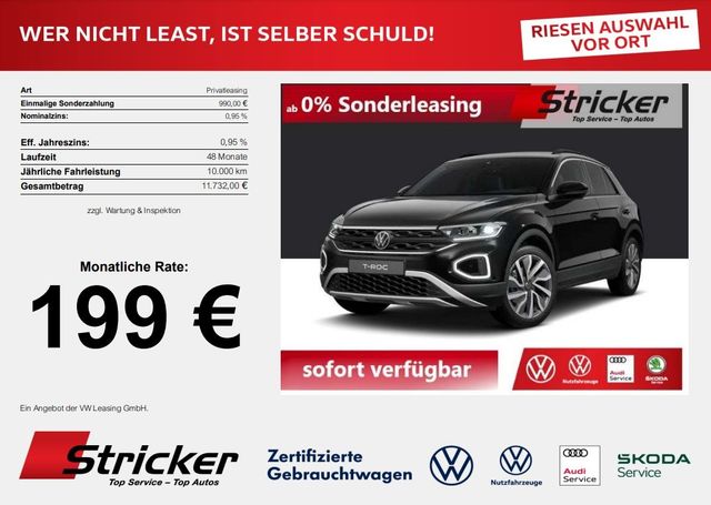 Volkswagen T-Roc  GOAL 1.0 l TSI 116 PS RFK SHZ NAVI