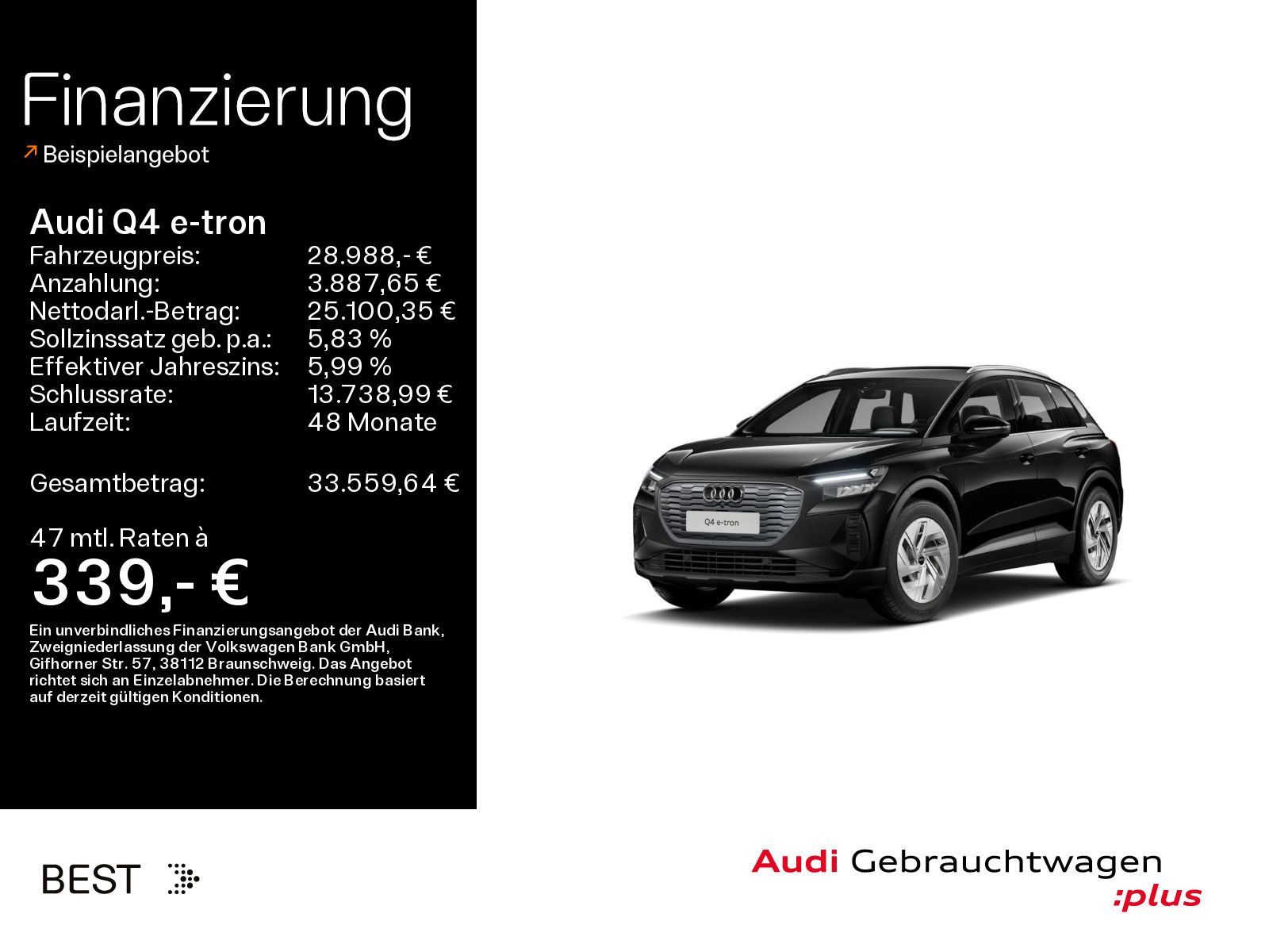 Audi Q4 40 e-tron AHK, Assist Plus, Navi, Klimapaket