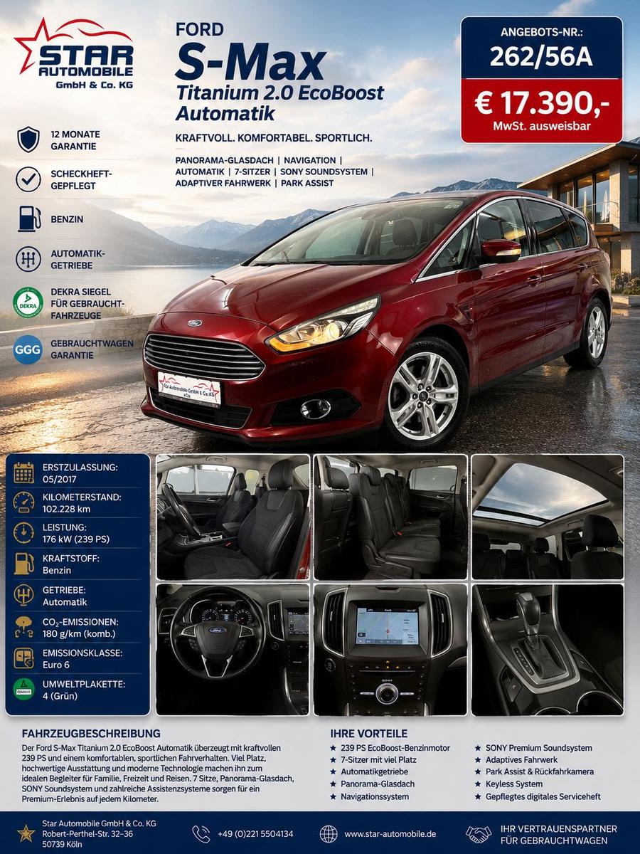 Ford S-MAX Titanium 2.0 EcoBoost Automatik KeyFree LE
