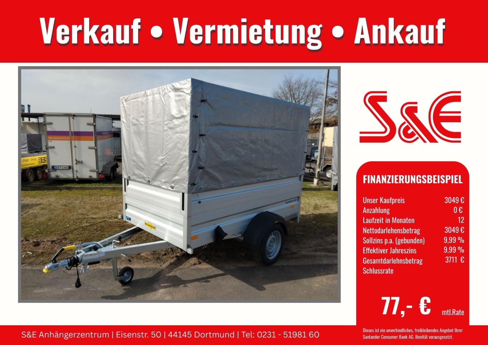 Humbaur PKW HA132513 Planenanhänger m. Bordwanderhöhung