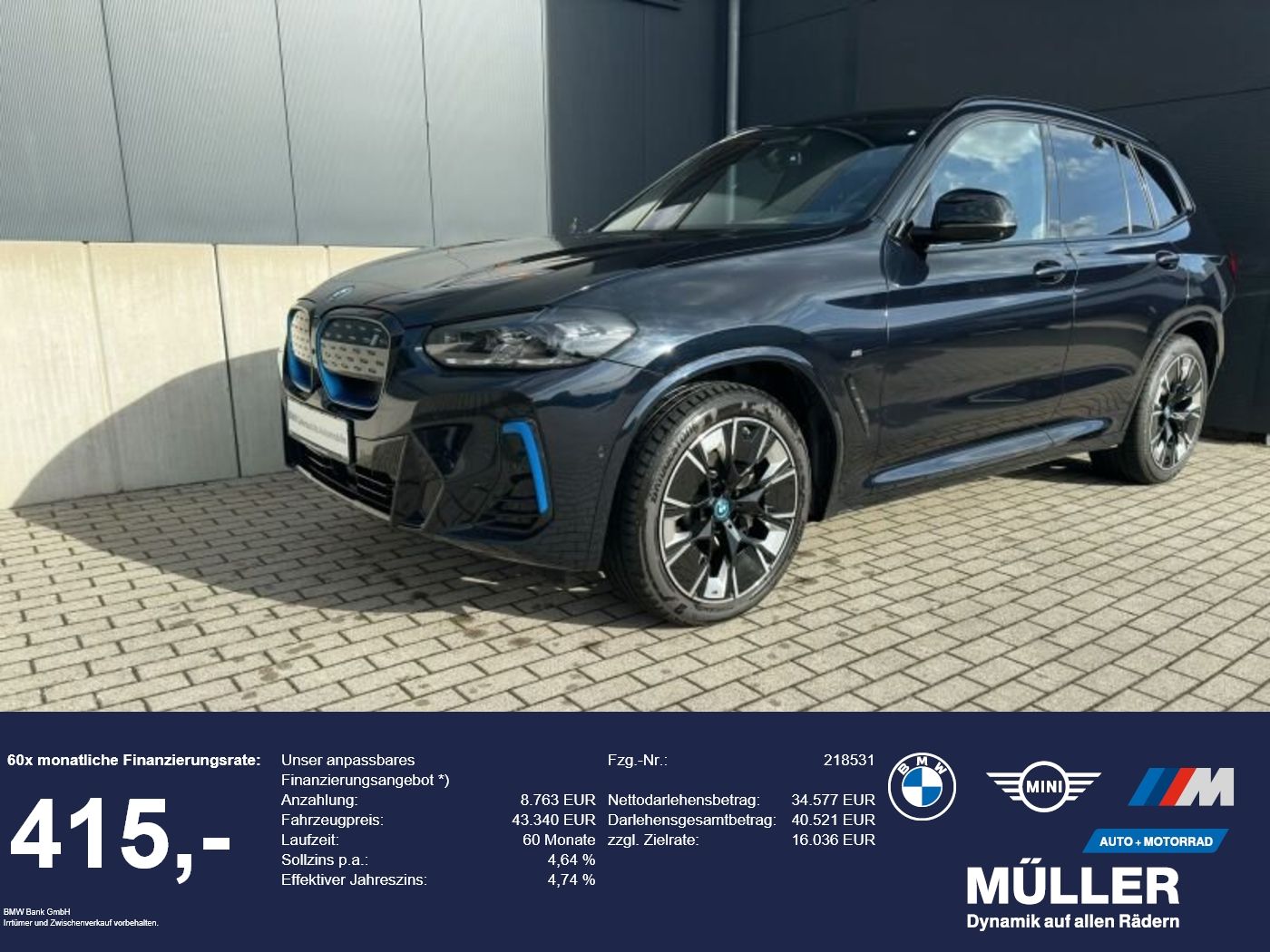 BMW iX3 Impressive M Sport LED HUD GEST 360 AKUS hk foto 1