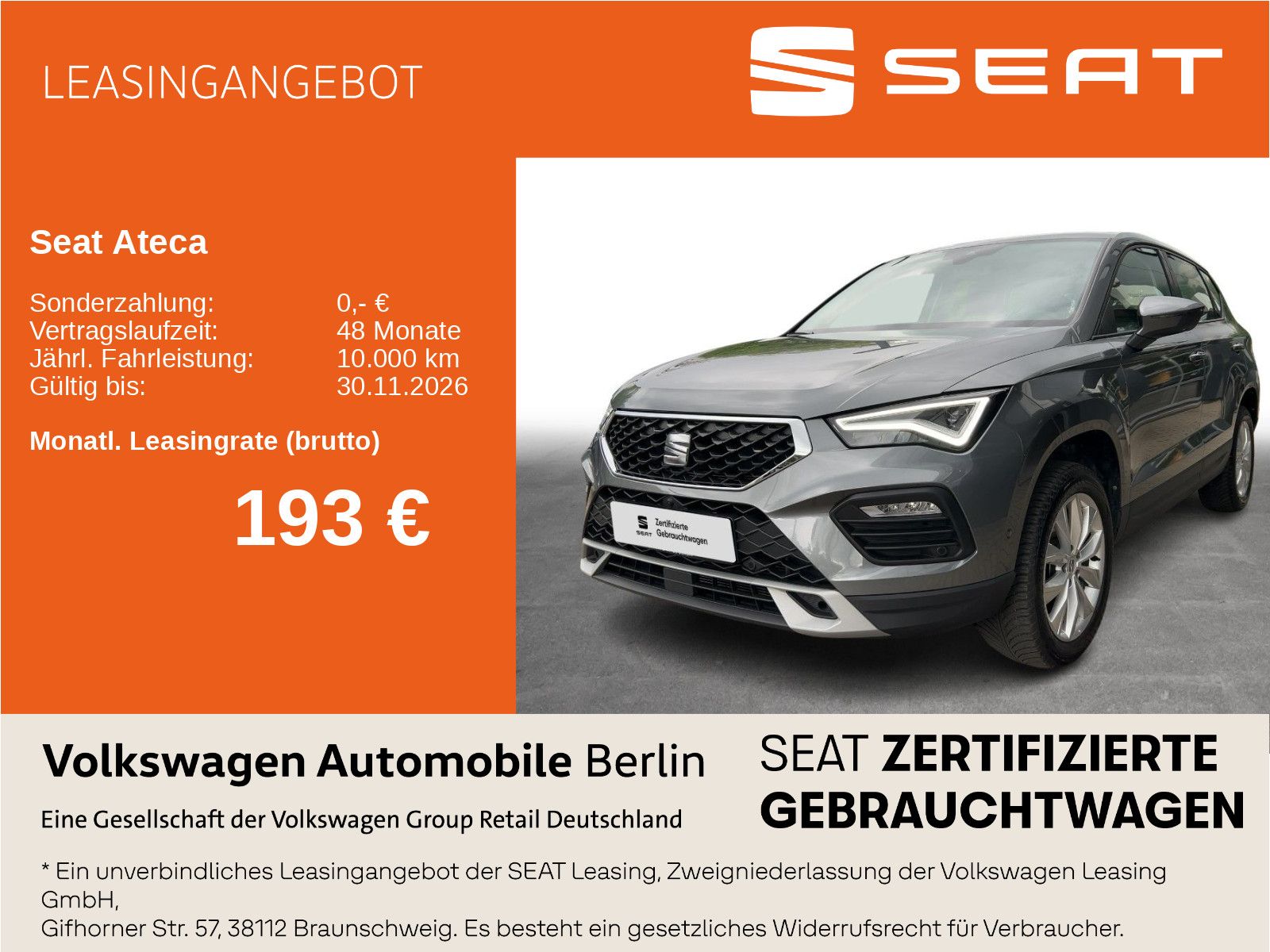 Seat Ateca 1.5 TSI Style Navi LED SHZ ACC PDC