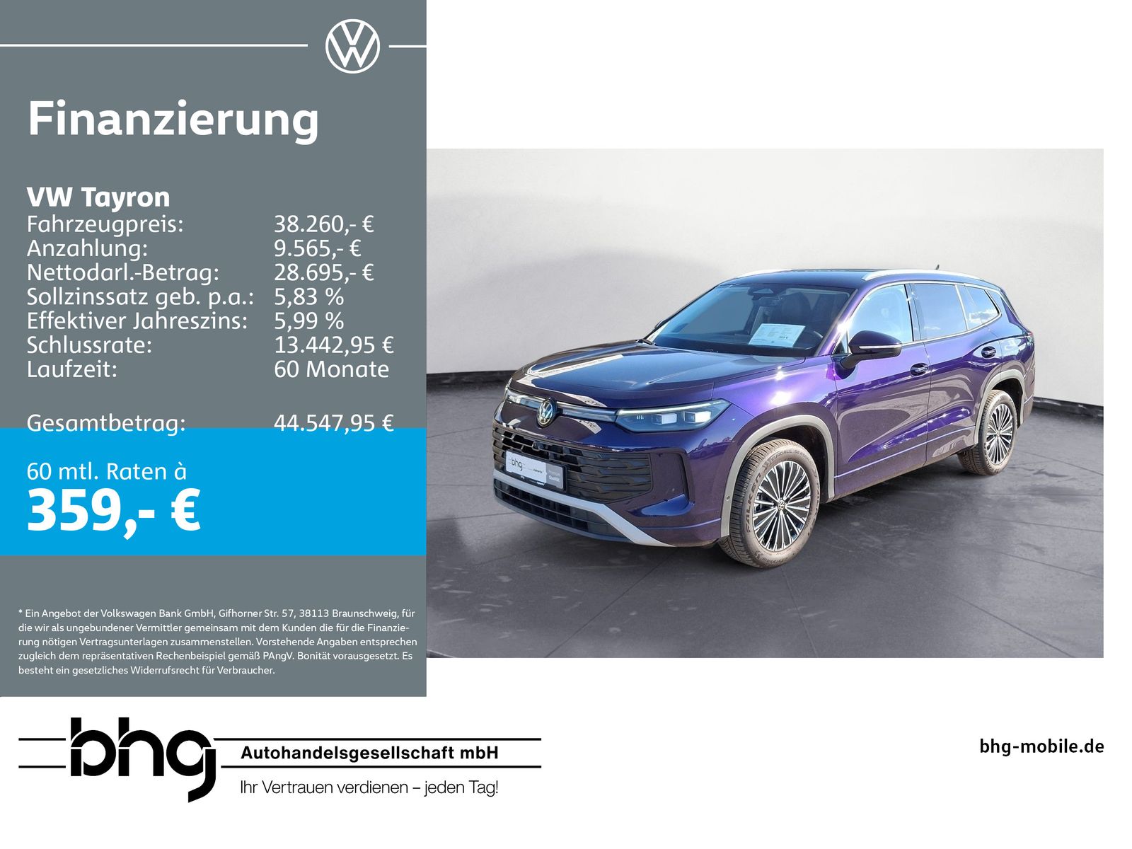 Volkswagen Tayron Life 1.5 eTSI OPF DSG