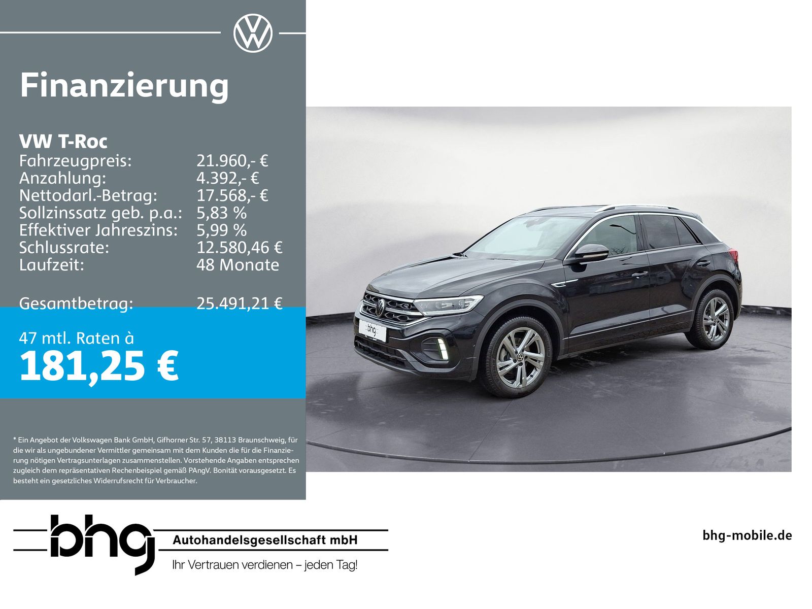 Volkswagen T-Roc R-Line 1,0 TSI OPF 6-Gang