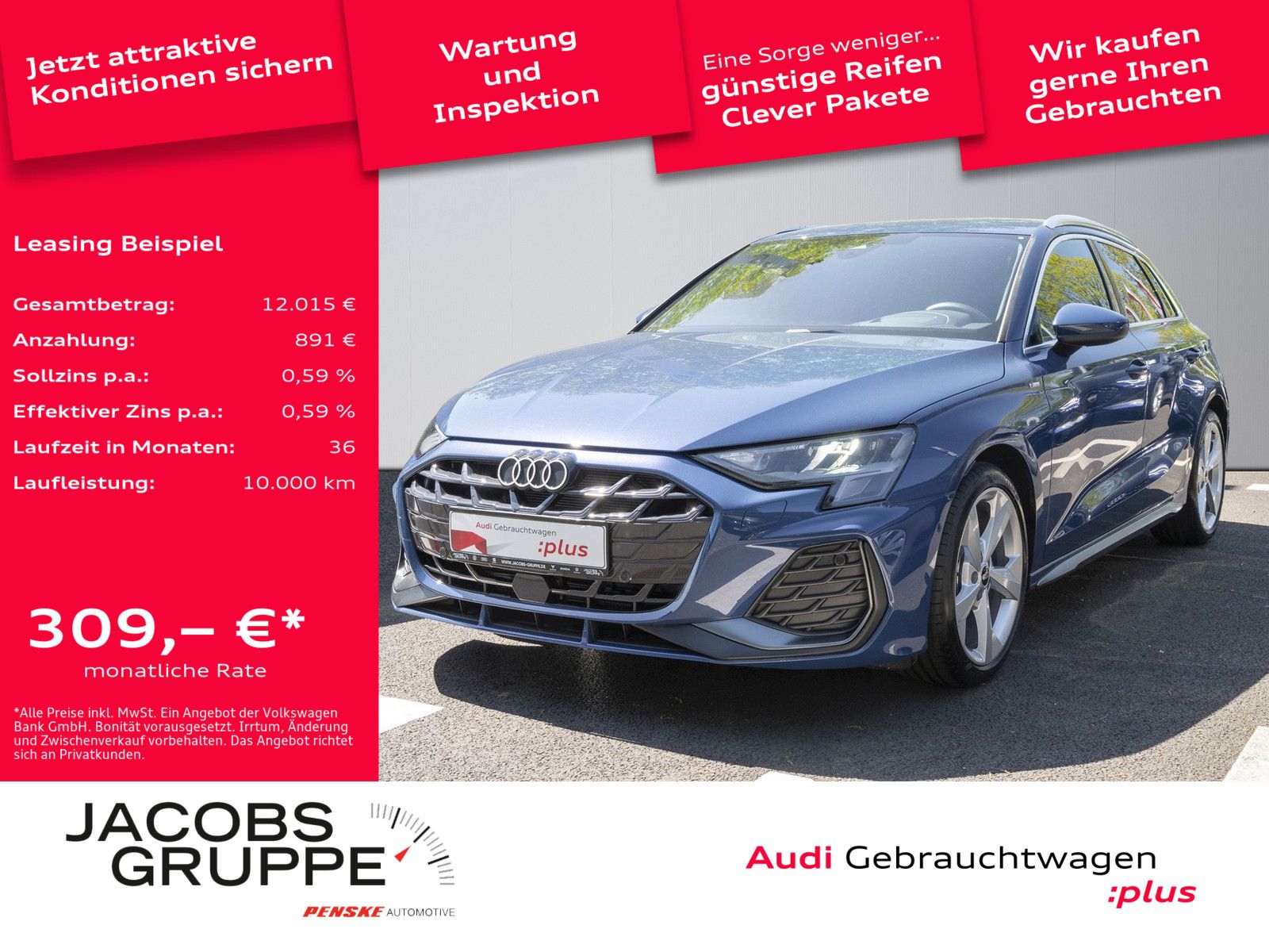 Audi A3 Sportback 30 TFSI S line S-tronic Kamera/HUD/