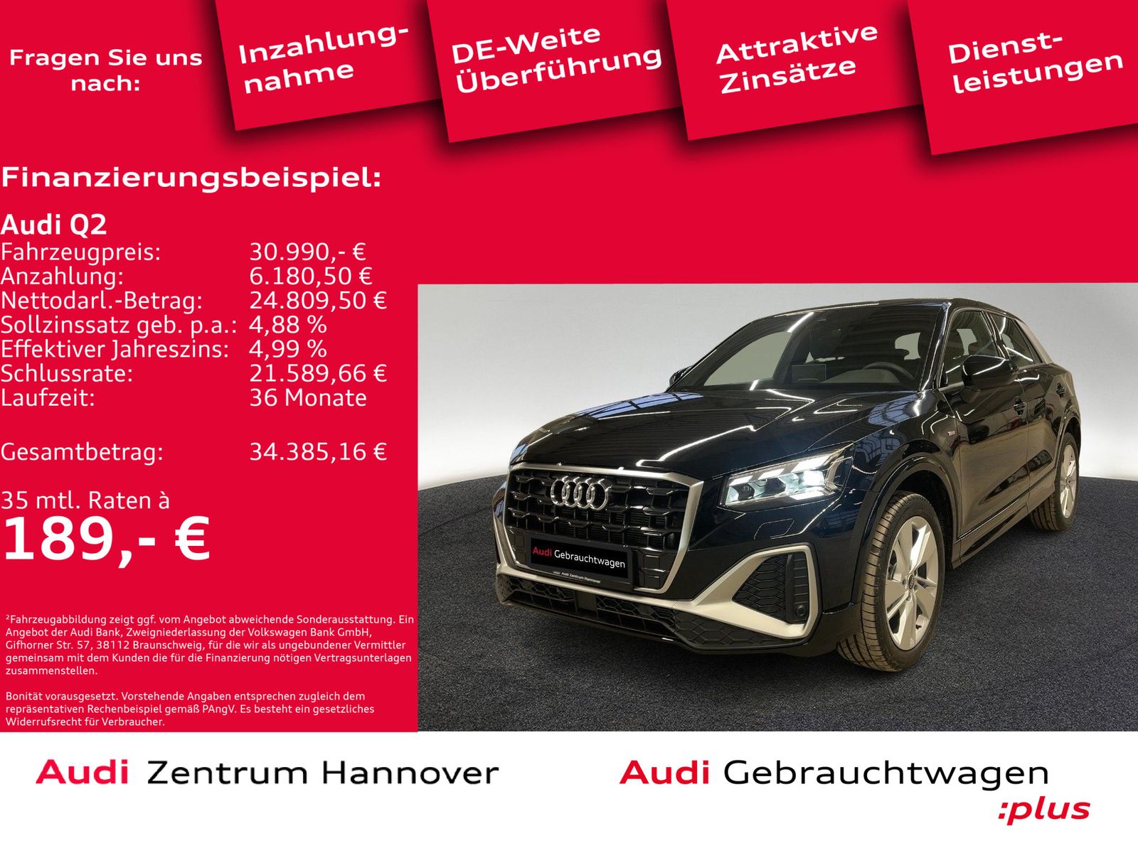 Audi Q2 S line 35 TFSI Matrix Kamera virtual