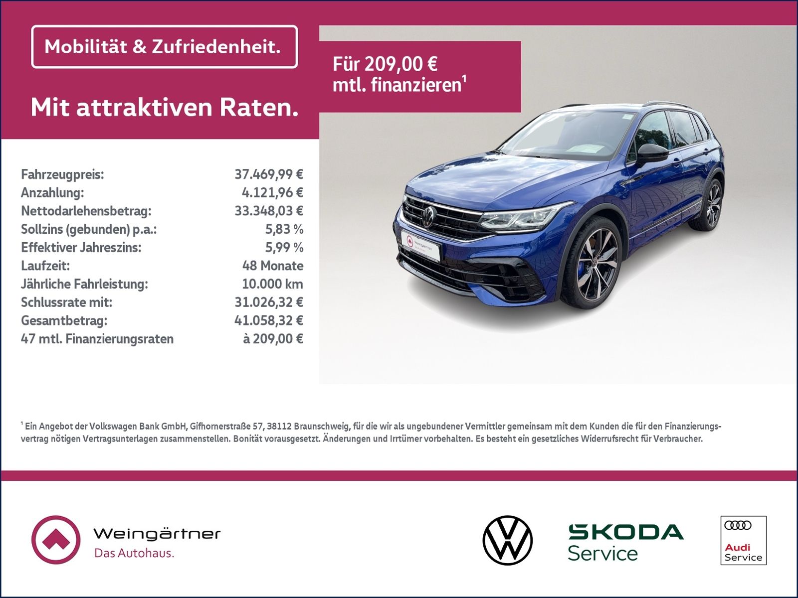 Tiguan R 4Motion, PANO, Design Paket, Rear View,