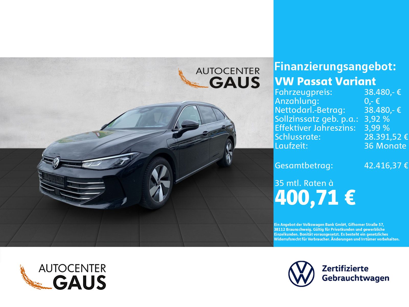 Passat Variant Business 1.5 TSI eHybrid DSG AHK*
