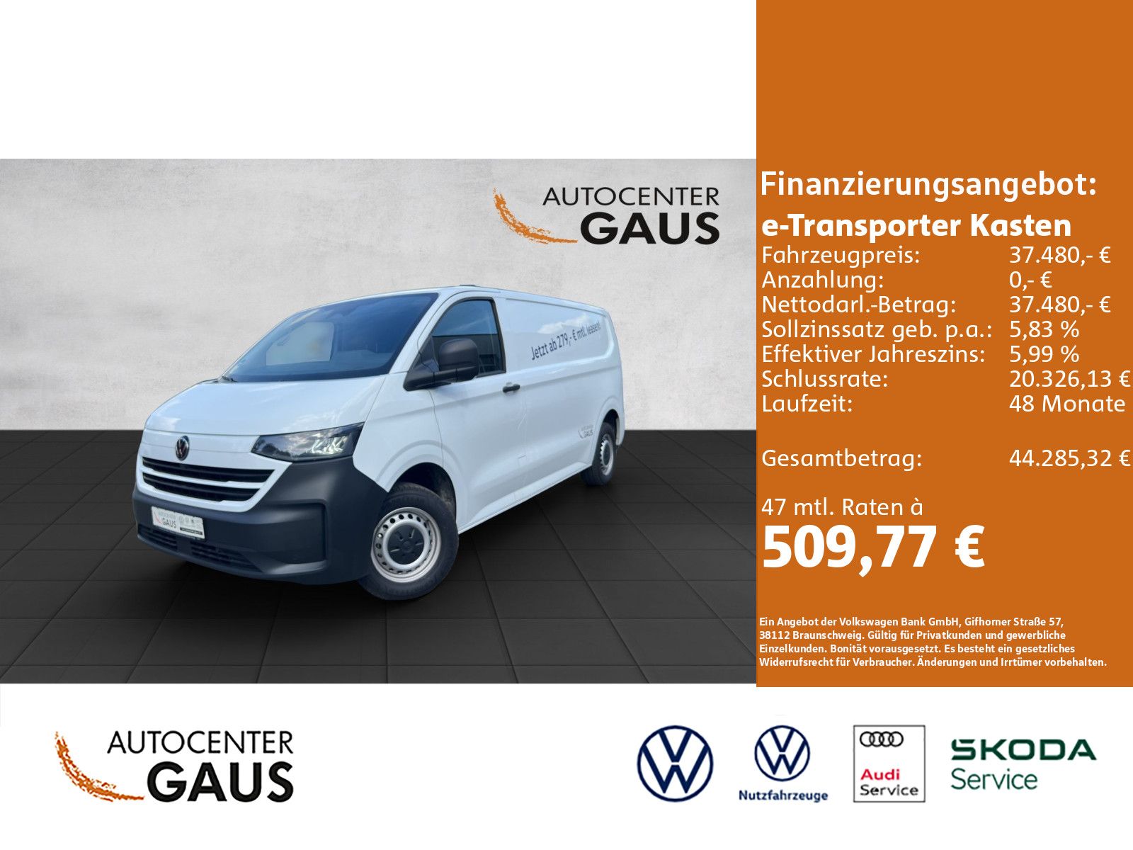 e-Transporter Kasten 100 kW BEV 1-Gang Radst. 35