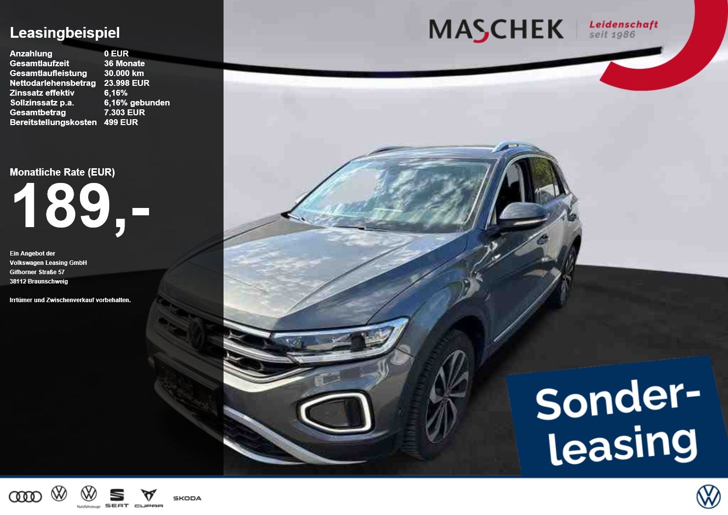 Volkswagen T-Roc Style 1.5 TSI Sonderleasing! IQLight RearV