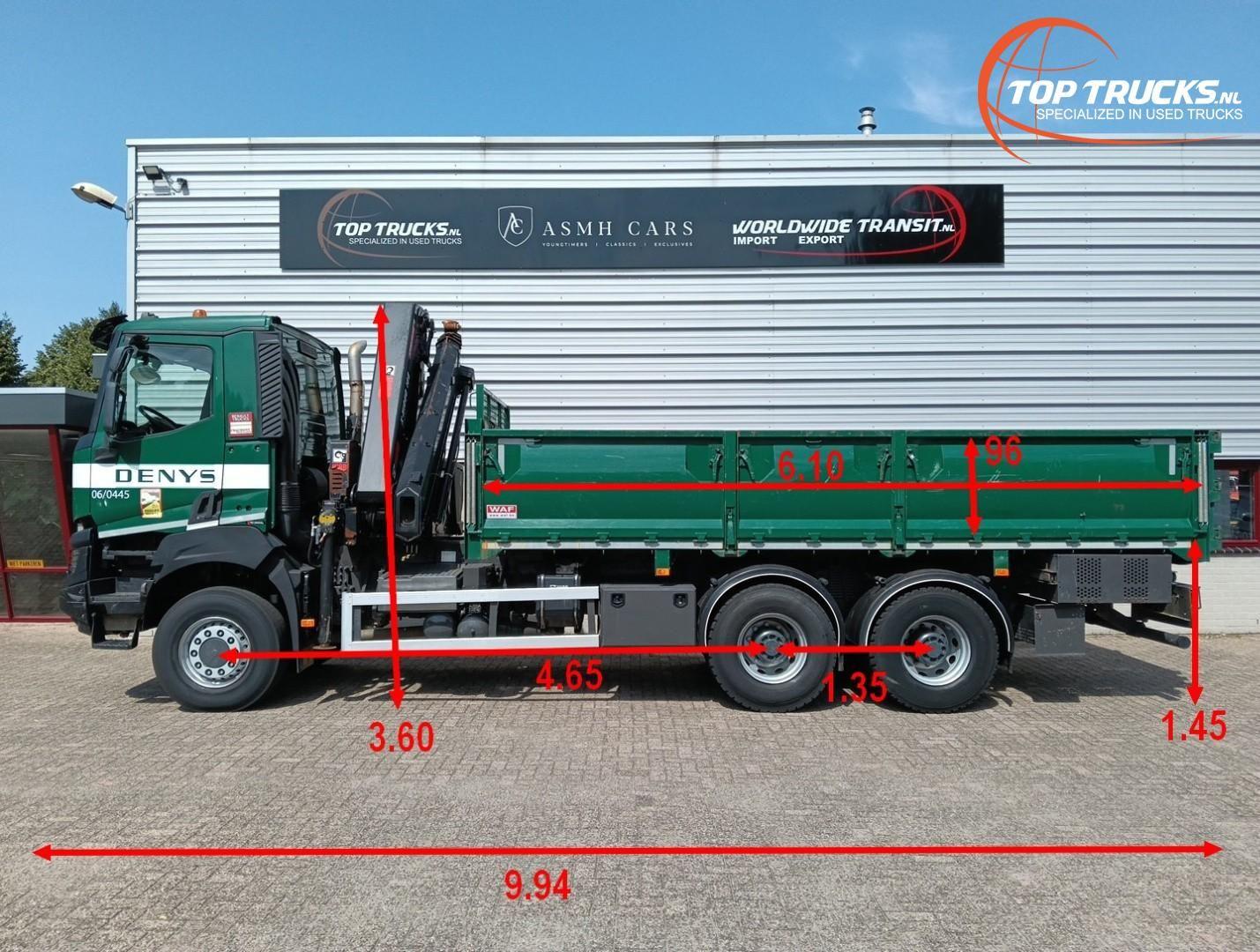 Renault K 460 6x6 -HIAB 18TM Kran, Kran, Kran, Grue -Bla