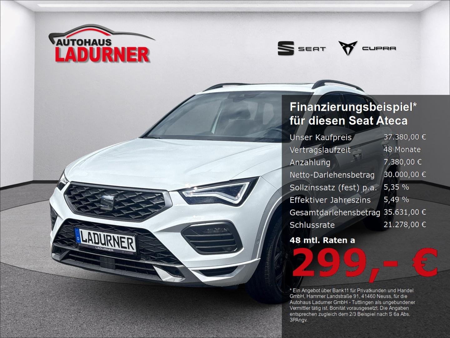 Seat Ateca FR Navi LED Sperrdiff. ACC El. Heckklappe 