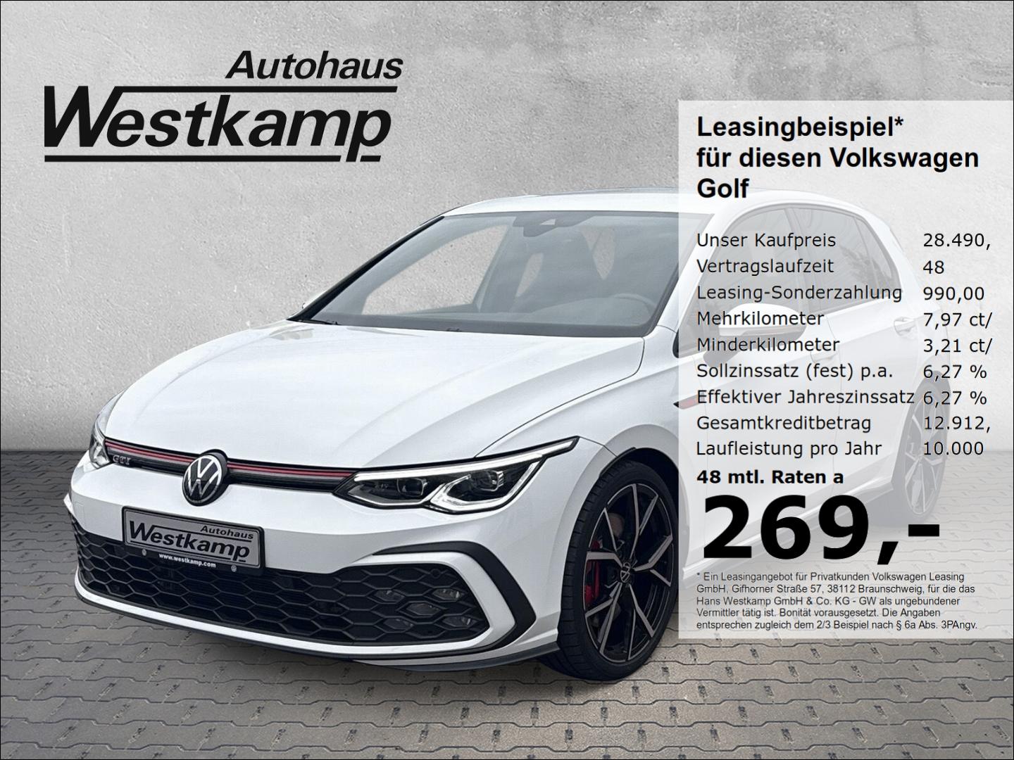 Volkswagen Golf VIII GTI 2,0 TSI DSG 19'' Estoril Kamera Le