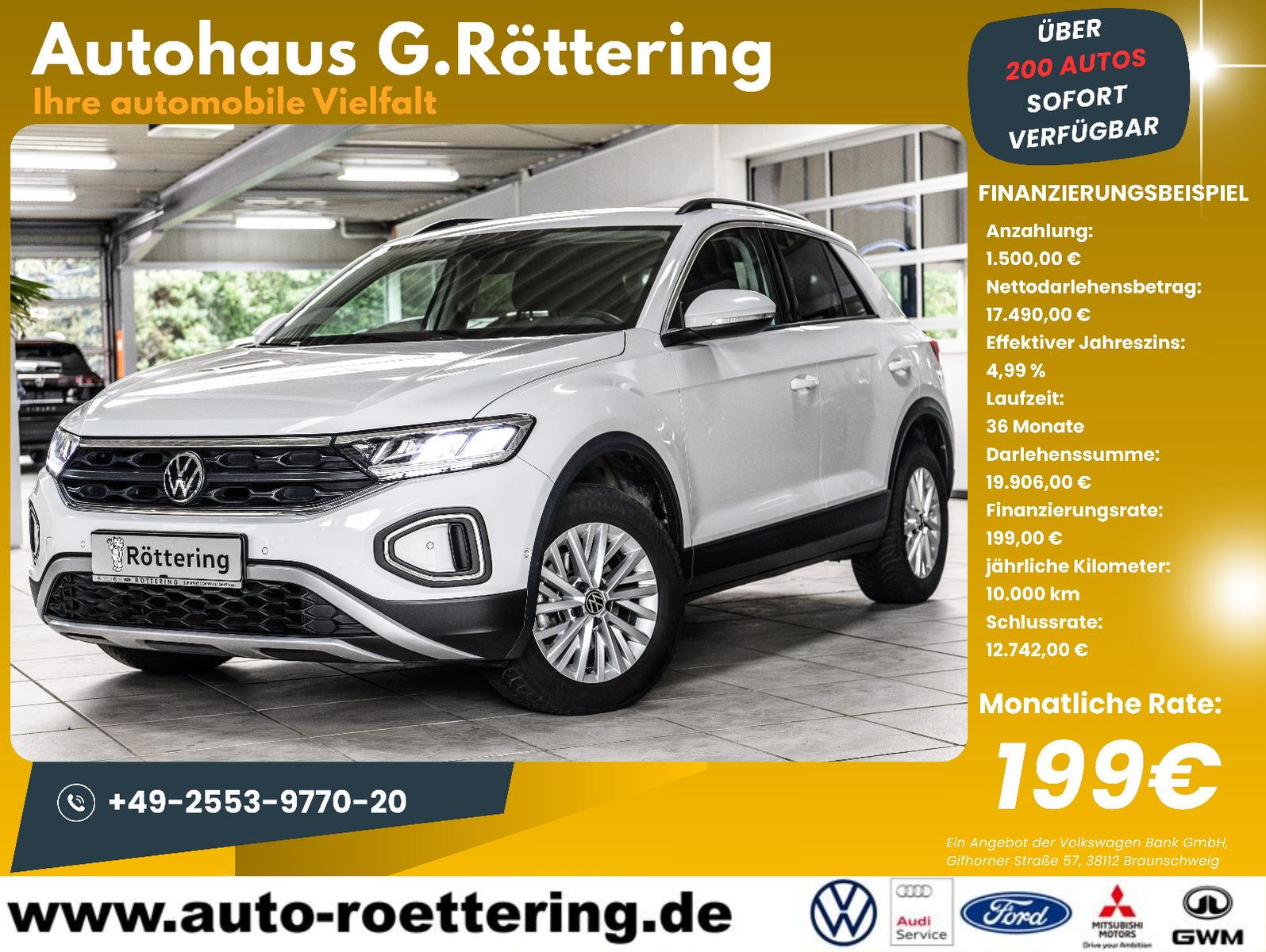 Volkswagen T-Roc Life 1.0 TSI NAVI+PDC+SHZ+APP