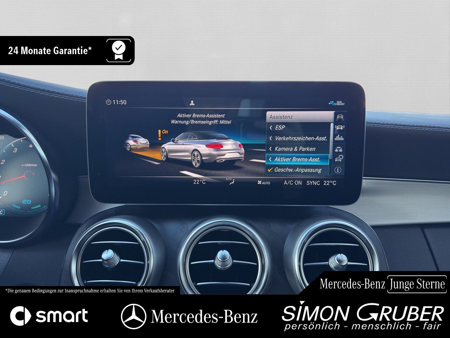 Fahrzeugabbildung Mercedes-Benz C 200 Cabriolet AMG Night Adv Sound 360 Distron.