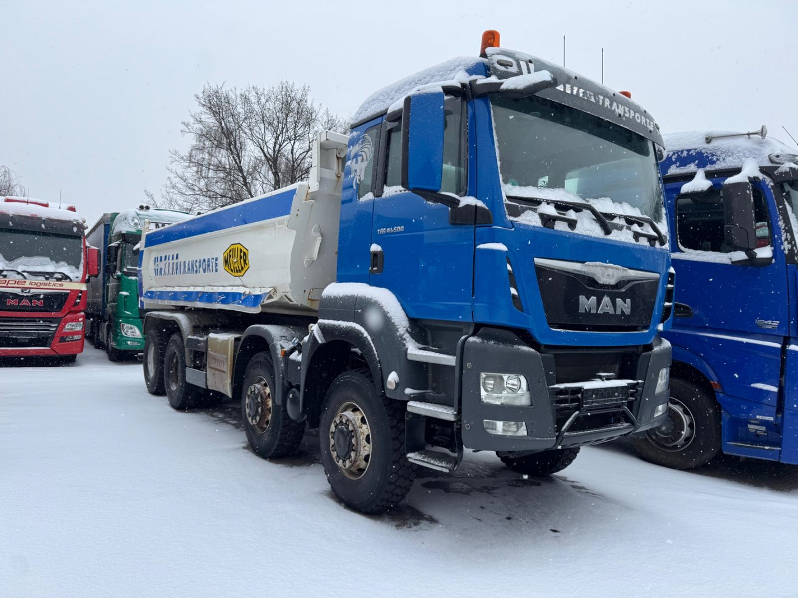 MAN TGS 41.500 8X8  Meiller Mulden Kipper Blatt