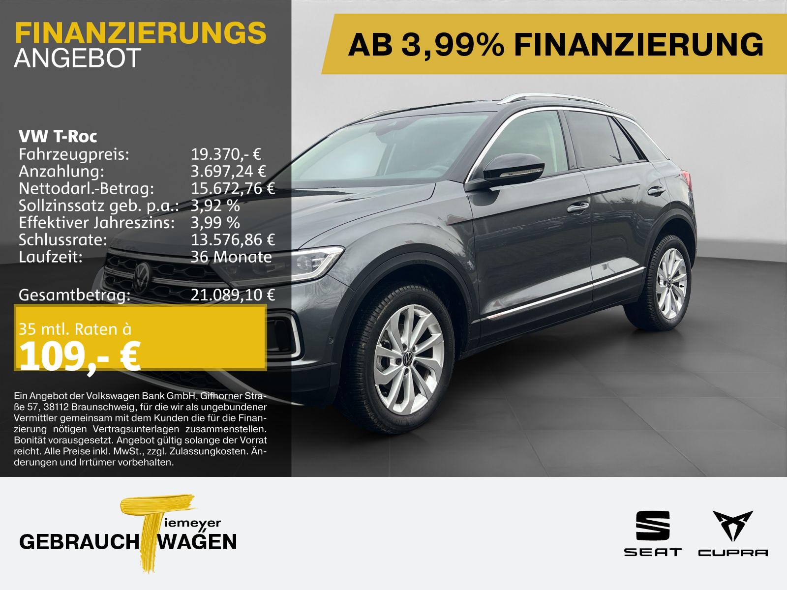 Volkswagen T-Roc 1.0 TSI STYLE GARANTIE-2028 PARKLENK ERGO