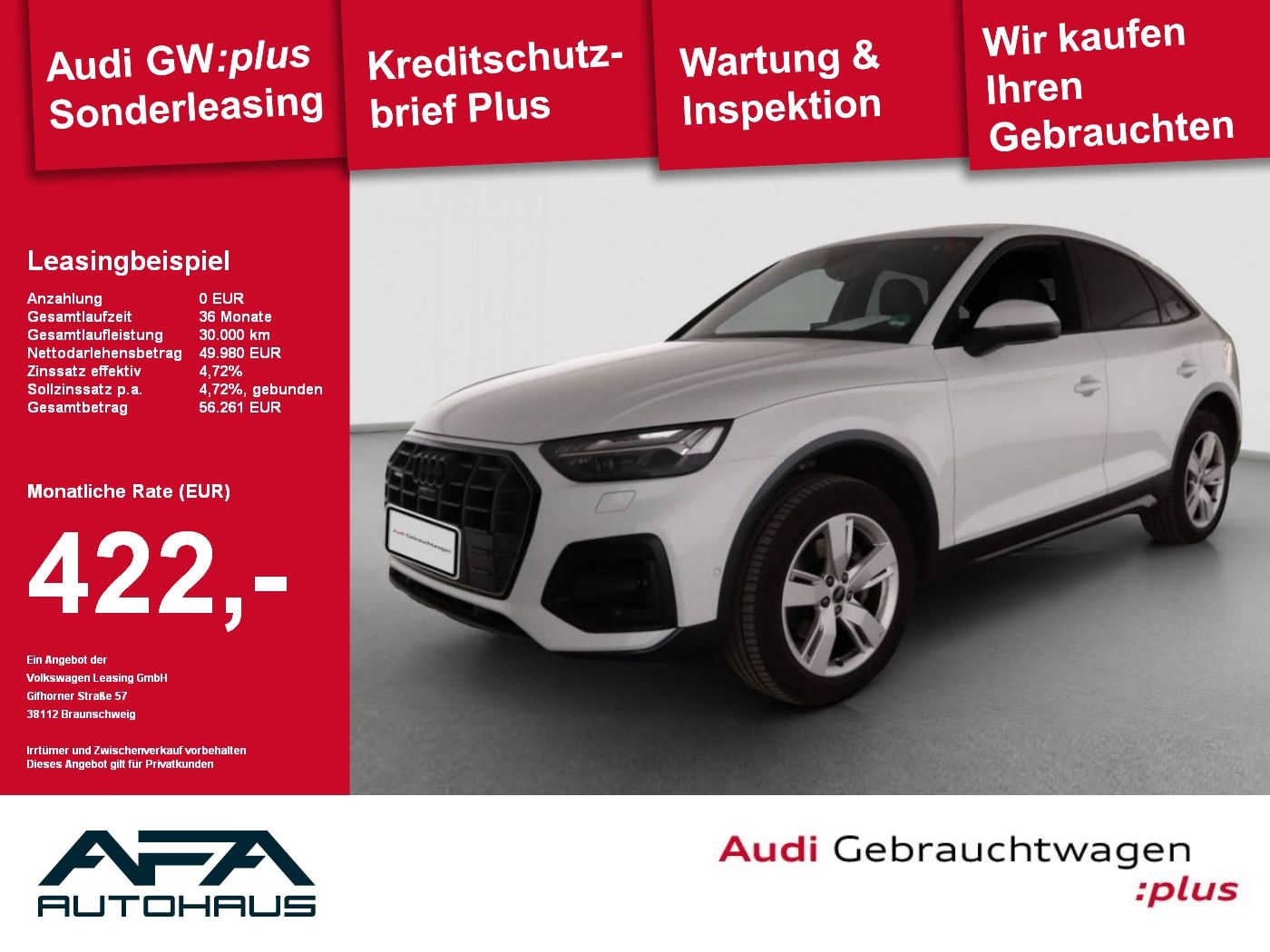 Audi Q5 Sportback 45 TFSI Advanced qu. AHK*Matrix*360
