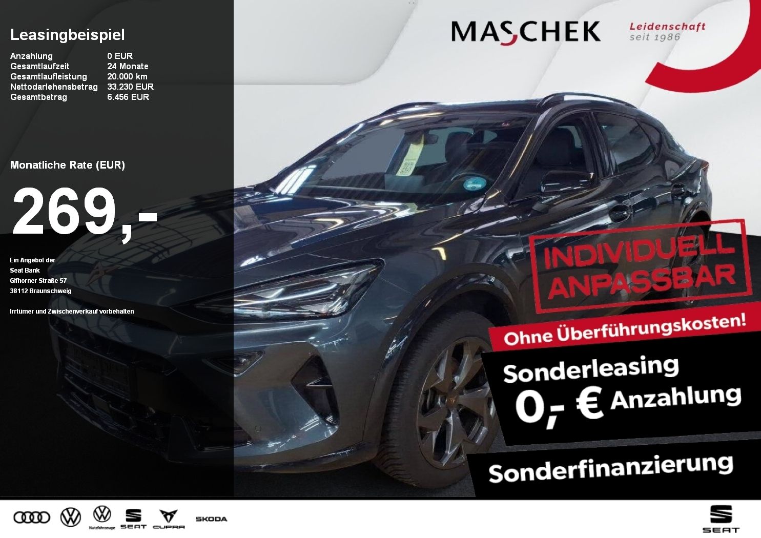 Cupra Formentor Sonderleasing 2.0 TDI Navi 360°View AC