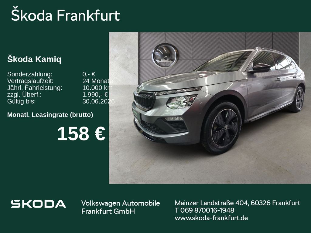 Skoda Kamiq Monte Carlo 1,0 DSG SmartLink/ Fahrassiste