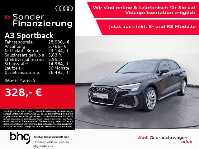 Audi A3 Sportback 40 TFSIe S-Line ACC Virtual el.Heck