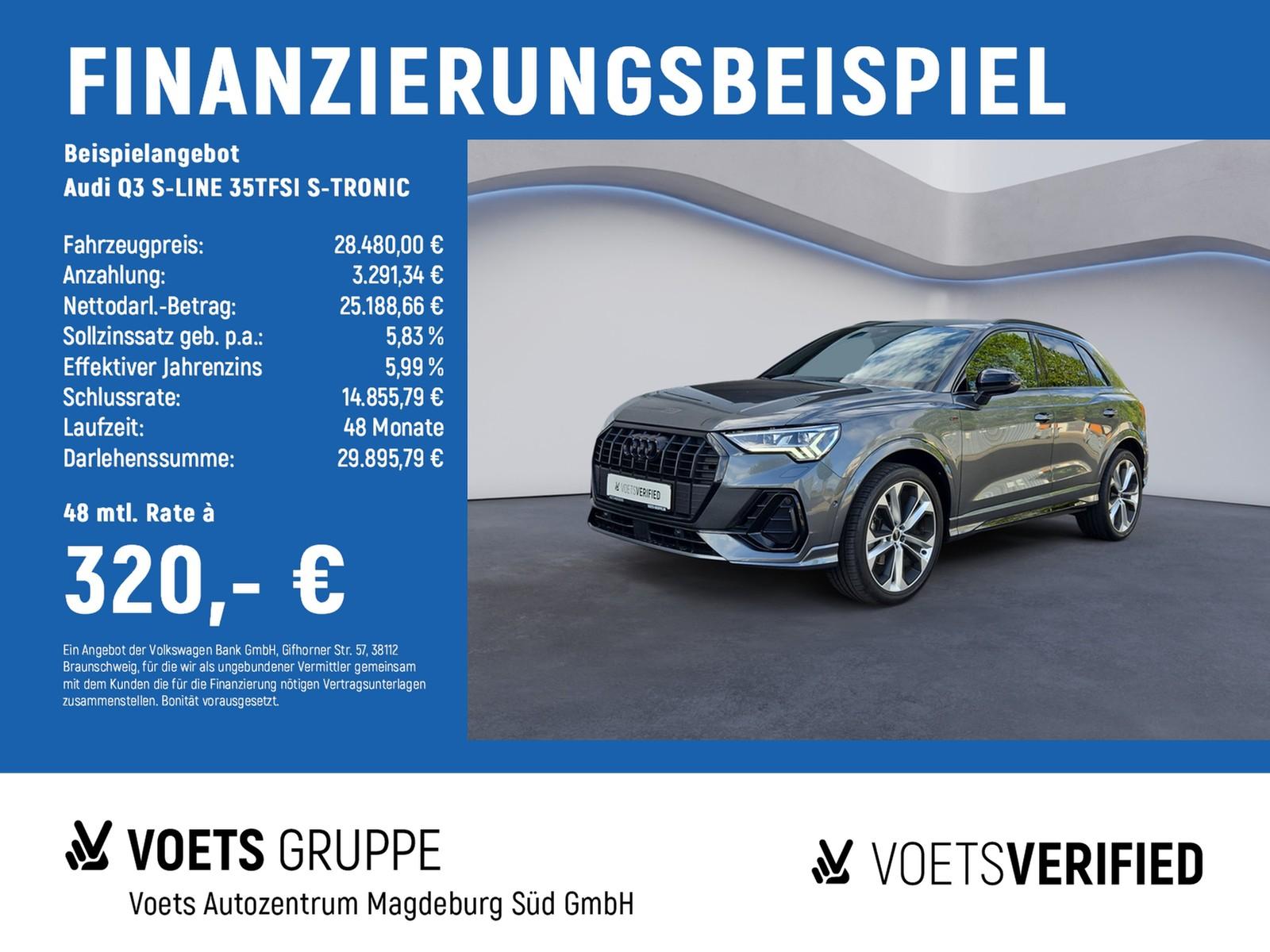 Audi Q3 S-LINE 35TFSI S-TRONIC MATRIX+AHK+STANDH+AREA