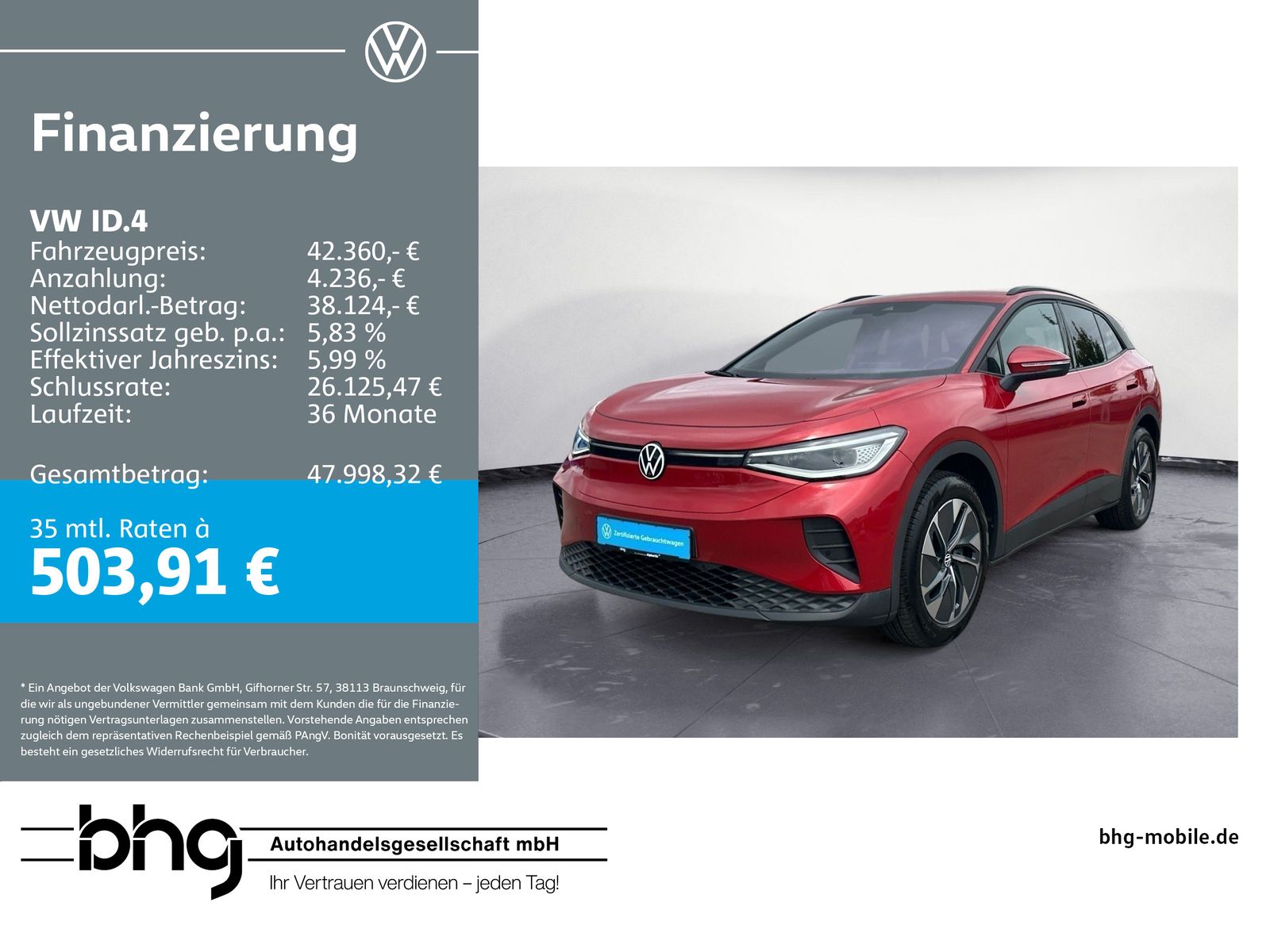 Volkswagen ID.4 Pro DSG IQ.Drive AHK Keyless AR-HUD Kamera