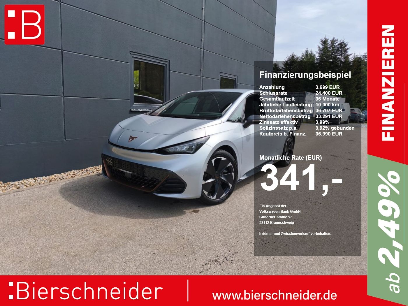 Cupra Born 77 kWh FIN ab 339.- 1.590.-Anzahlung ALLWET