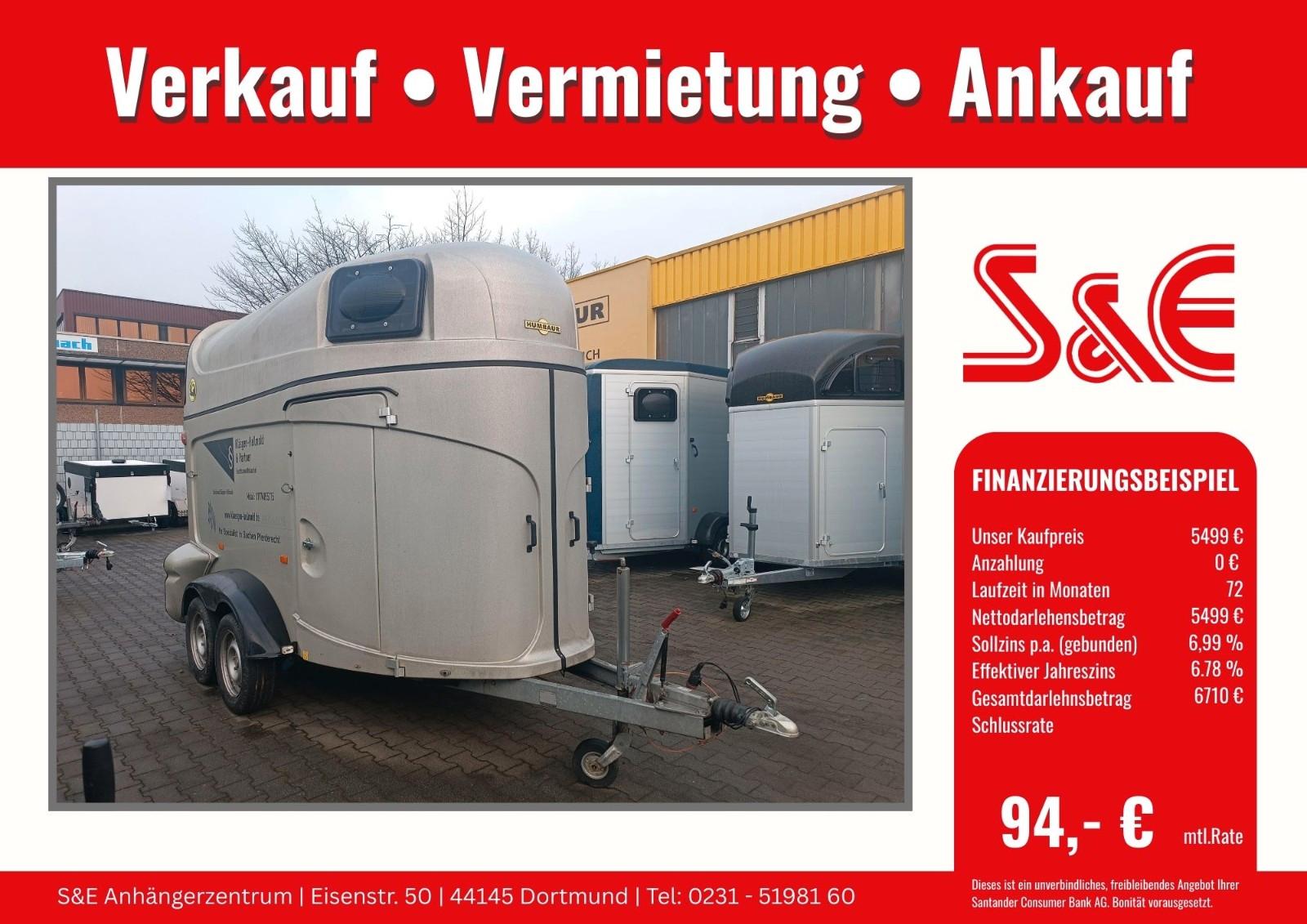 Humbaur Pegasus 2400 kg Pferdeanhänger mit SK