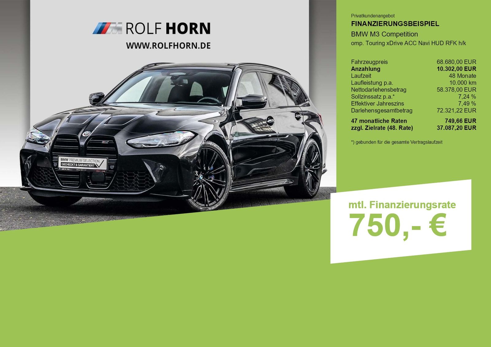 BMW M3 Competition omp. Touring xDrive ACC Navi HUD  foto 3