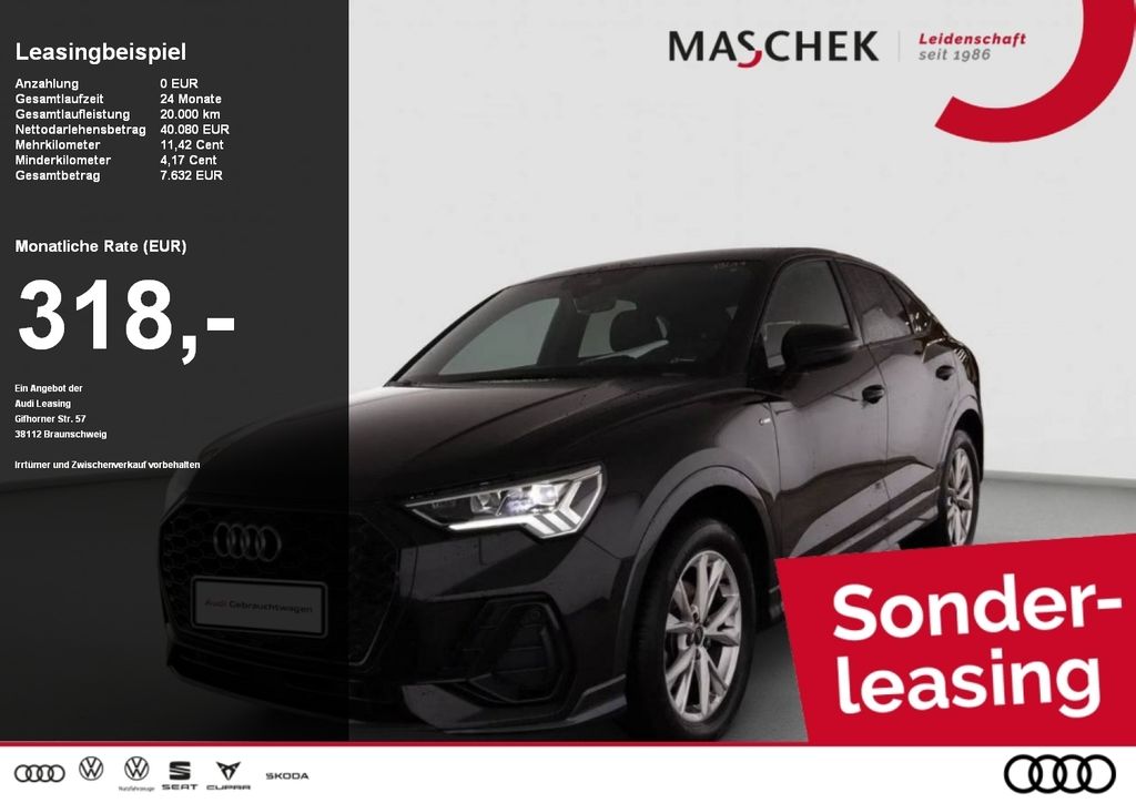 Audi Q3 Sportback S line 35 TDI bis 20.04.! BlackEd N