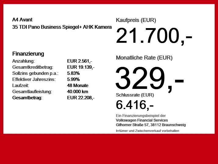 Audi A4 Avant 35 TDI Pano Business Spiegel+ AHK Kamer, миниатюра 6