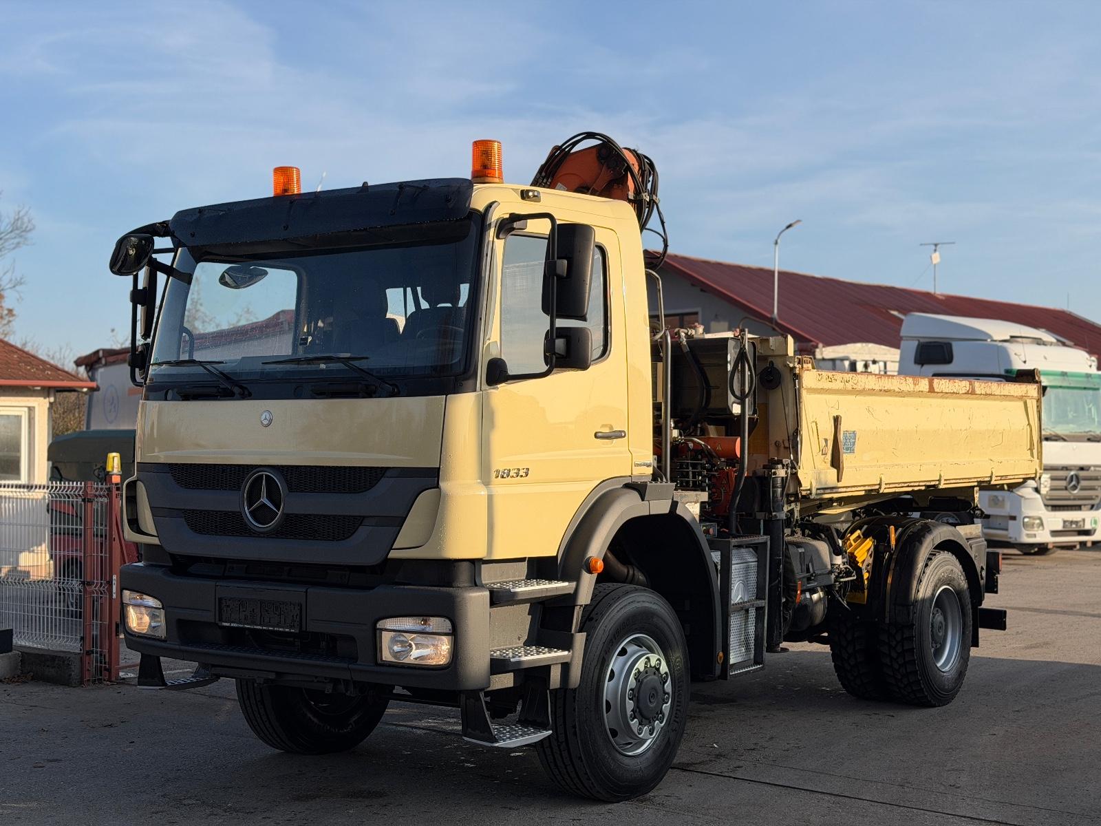 Mercedes-Benz Axor 1833 4x4 Kipper-Kran Atlas 105.2