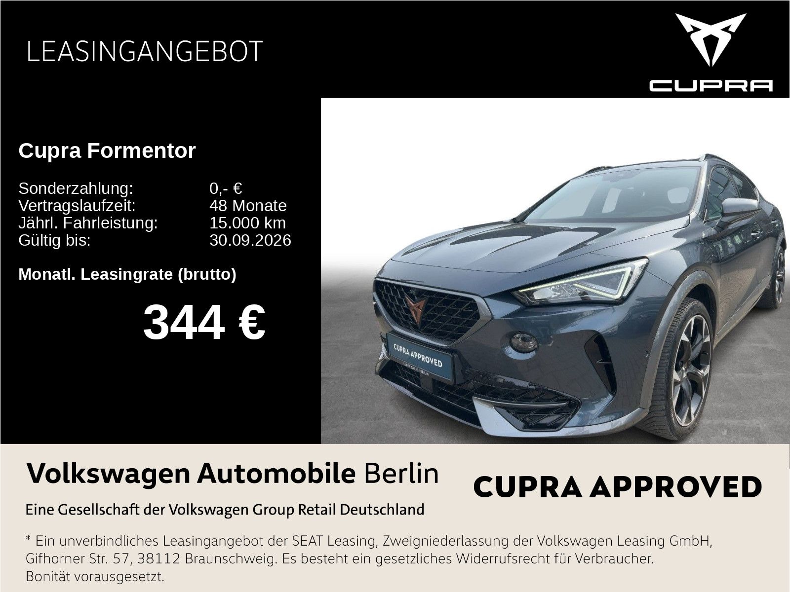 Cupra Formentor VZ 2.0 TSI 4Drive Navi LED SHZ ACC PDC
