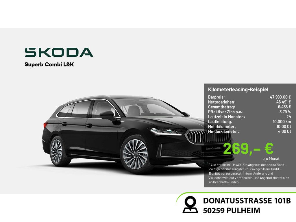 Skoda Superb Combi 2.0 TDI 4x4 L&K MATRIX-LED AHK 360°