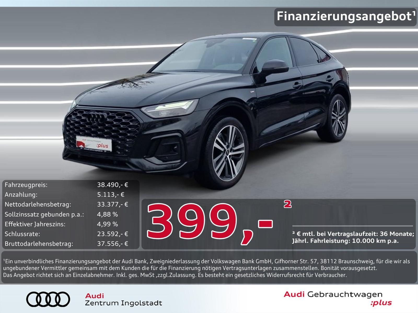 Audi Q5 Sportback 40 TDI qu S line NAVI AHK 20" Kam.
