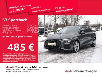 Audi Leasingangebot: Audi S3 Sportback TFSI S tronic Pano/B&O/Kamera