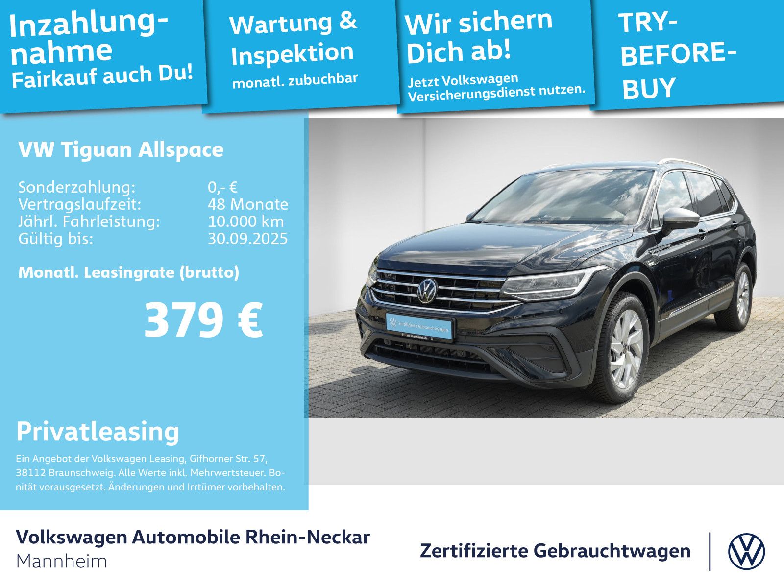 Volkswagen Tiguan Allspace 2.0 TDI Life DSG 7-Sitzer Navi A