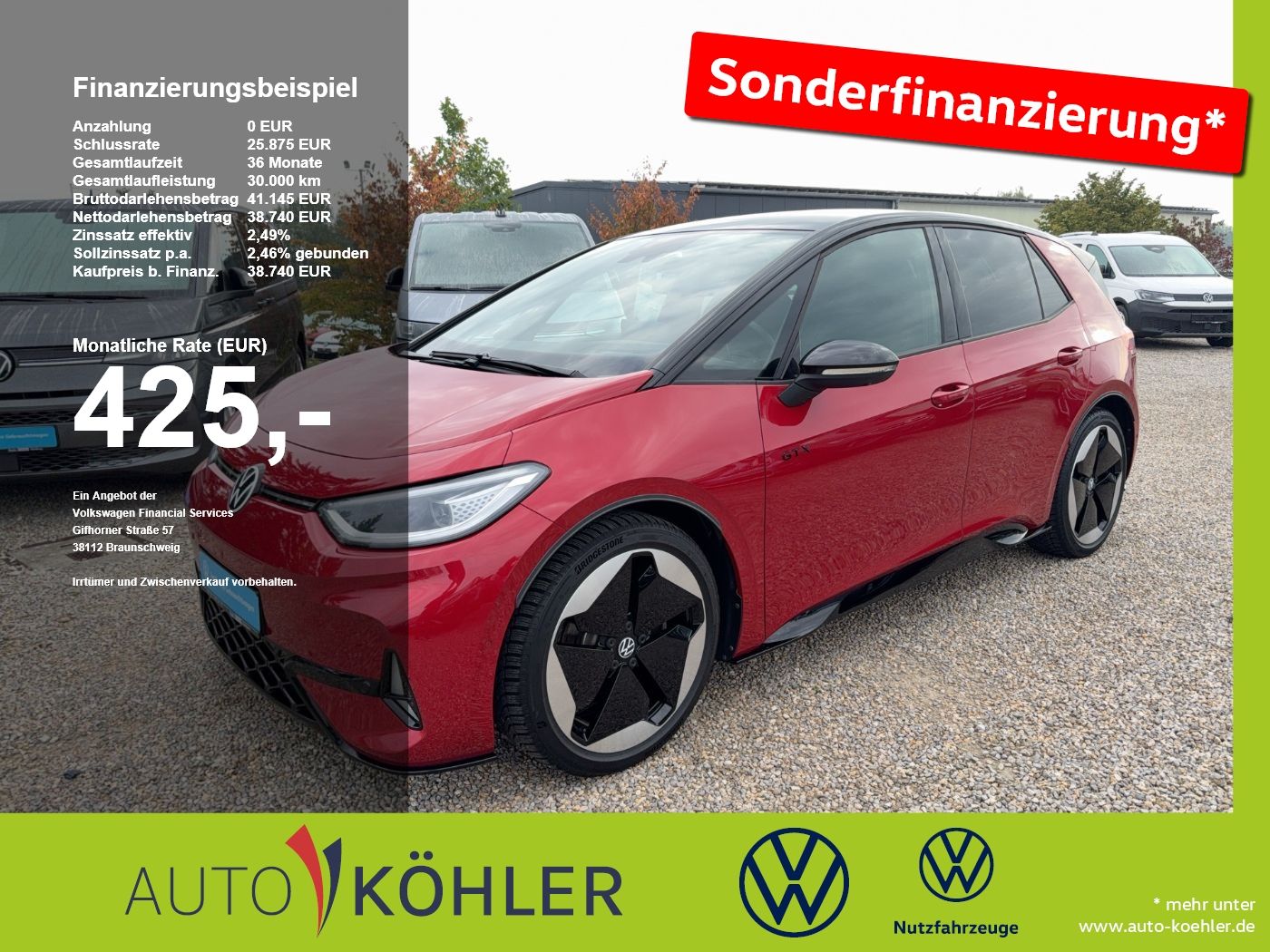Volkswagen ID.3 GTX Performance CarPlay Kamera Matrix 360