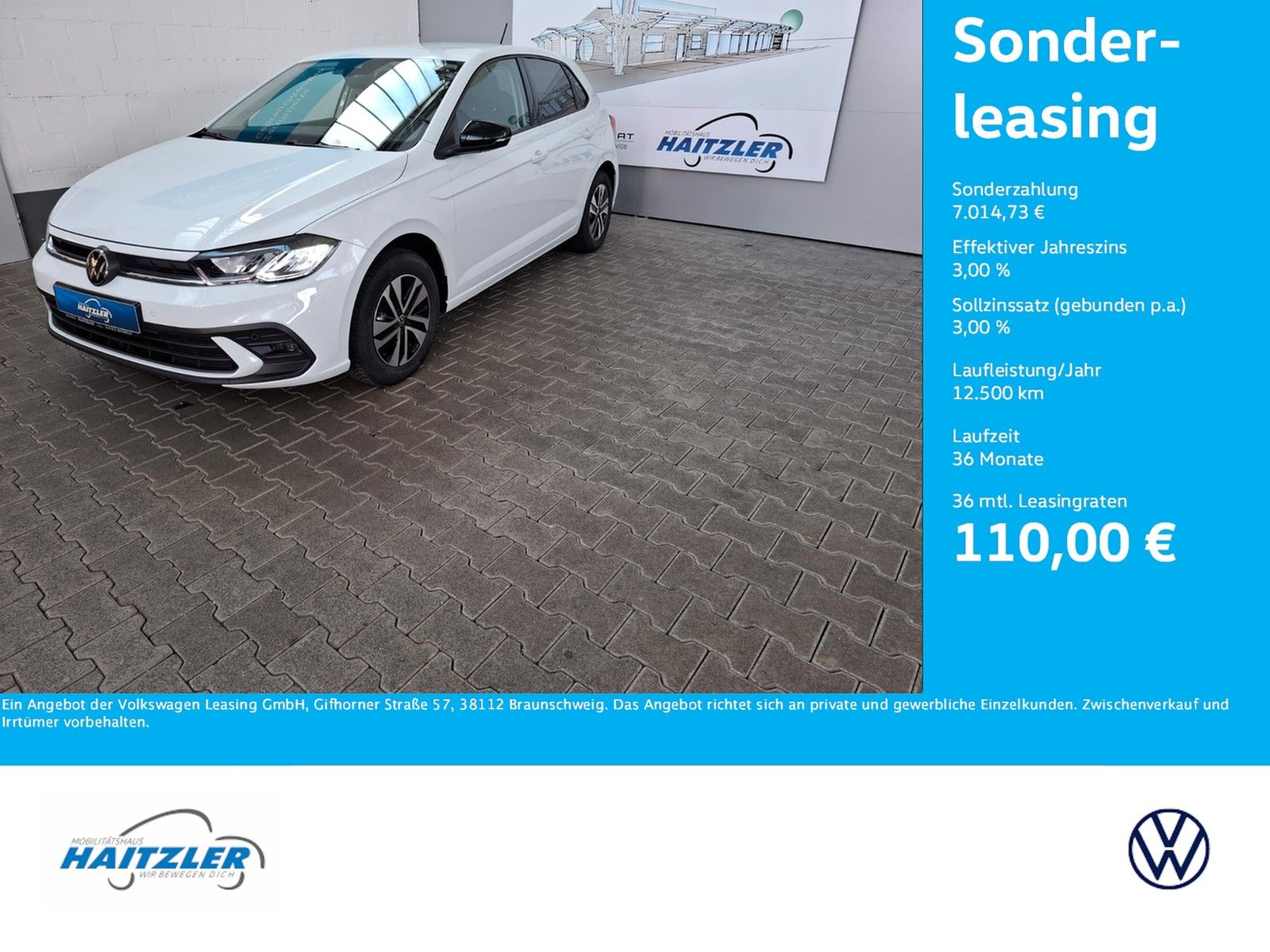 Fahrzeugabbildung Volkswagen Polo VI Energy 1.0 TSI +LED + ACC + TravelAssist