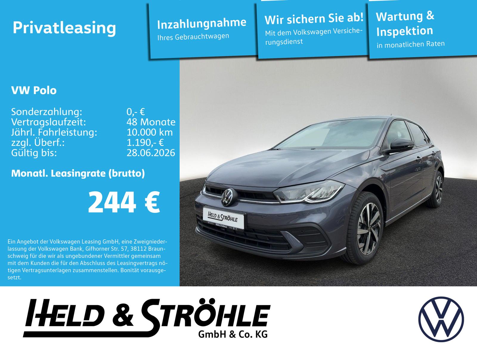 Volkswagen Polo GOAL 1,0l DSG SHZ WKR AKTONSZULASSUNG
