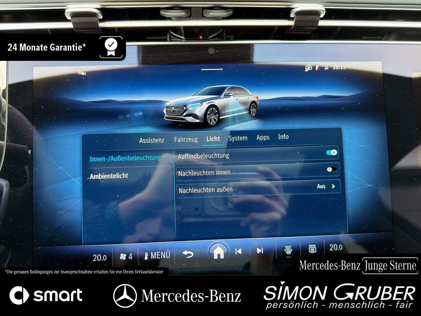 Fahrzeugabbildung Mercedes-Benz E 220 d AMG Night Pano Superscreen Burm4D 20Zoll